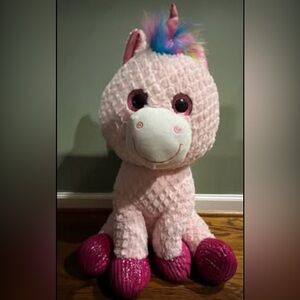 RARE Toys R Us Pink Rainbow Unicorn 24”